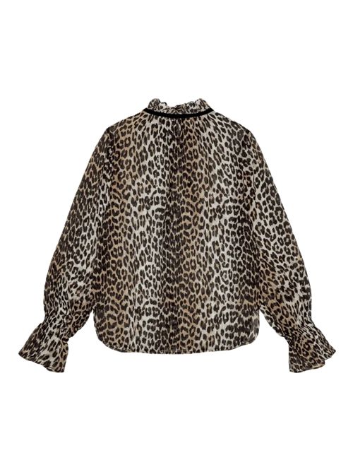 GANNI Blusa con stampa Ganni | W0570LEOPARD 943